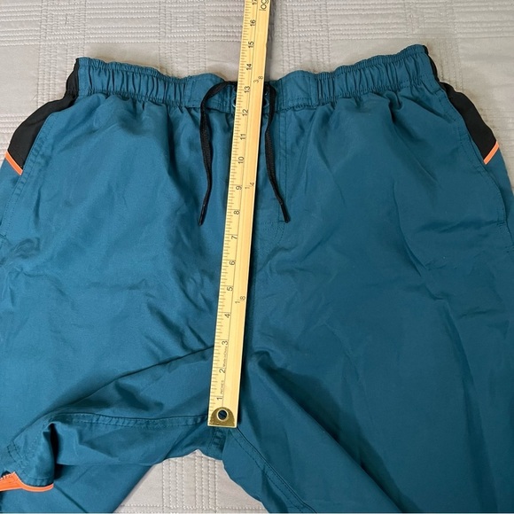 Nike Mens Swim Trunks Size XL Blue Orange Swoosh Logo Drawstring Beach Swimming - Picture 9 of 12
